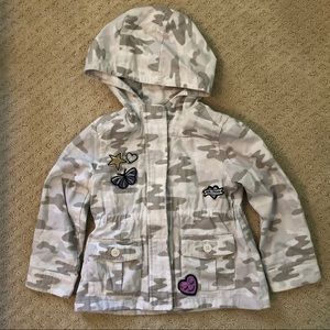 Children’s Place Girls Camo Patch Coat